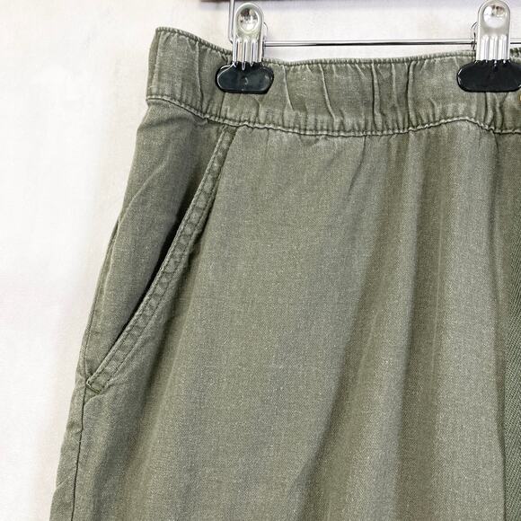 St. John's Bay Olive Cargo Jogger Pants‎ Womens 2X Linen Rayon Utility Casual - Picture 2 of 9